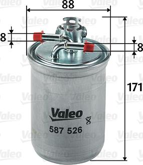 Valeo 587526 - Топливный фильтр parts5.com