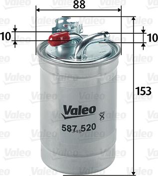 Valeo 587520 - Топливный фильтр parts5.com