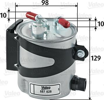 Valeo 587528 - Топливный фильтр parts5.com