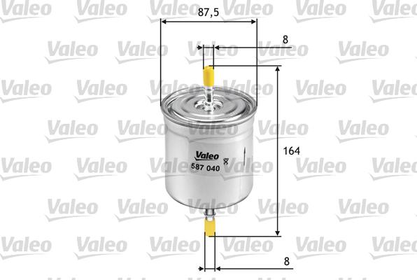 Valeo 587040 - Топливный фильтр parts5.com