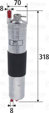 Valeo 587034 - Топливный фильтр parts5.com