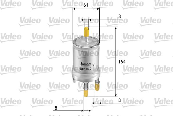 Valeo 587030 - Топливный фильтр parts5.com