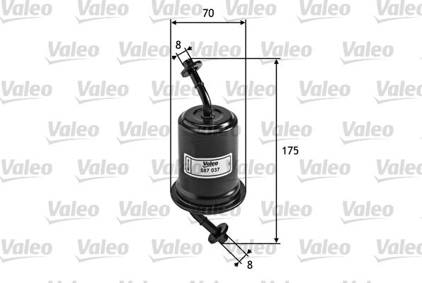 Valeo 587037 - Топливный фильтр parts5.com