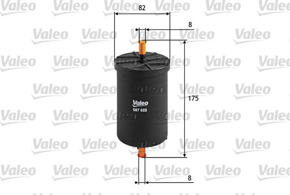 Valeo 587022 - Топливный фильтр parts5.com