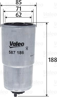 Valeo 587186 - Топливный фильтр parts5.com