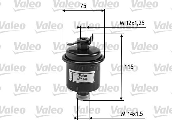 Valeo 587208 - Топливный фильтр parts5.com