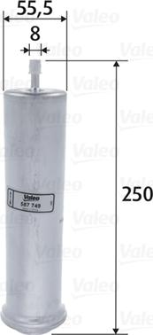 Valeo 587749 - Топливный фильтр parts5.com