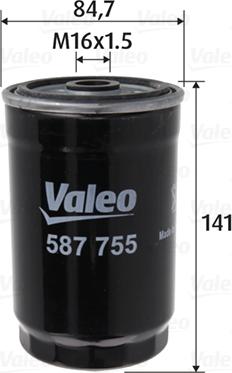 Valeo 587755 - Топливный фильтр parts5.com