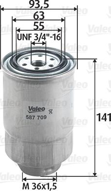 Valeo 587709 - Топливный фильтр parts5.com