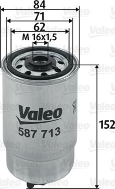 Valeo 587713 - Топливный фильтр parts5.com