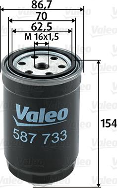 Valeo 587733 - Топливный фильтр parts5.com