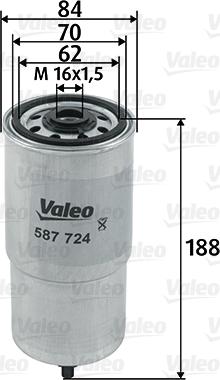 Valeo 587724 - Filtro combustible parts5.com