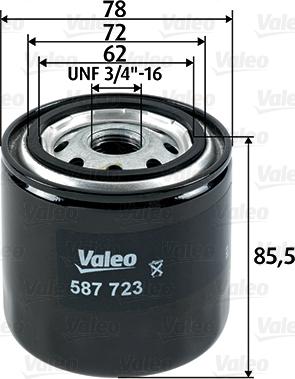 Valeo 587723 - Топливный фильтр parts5.com