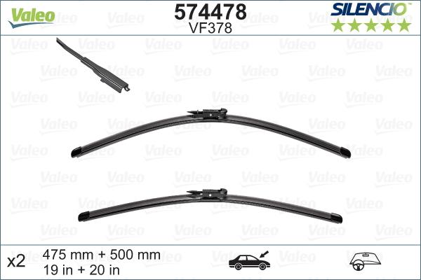 Valeo 574478 - Щетка стеклоочистителя parts5.com