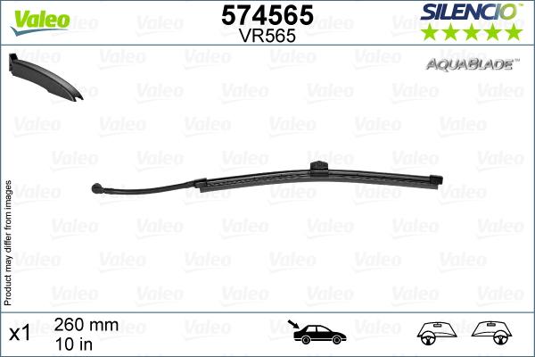 Valeo 574565 - Щетка стеклоочистителя parts5.com