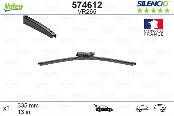 Valeo 574612 - Limpiaparabrisas parts5.com