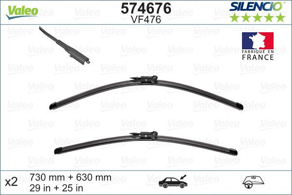 Valeo 574676 - Wiper Blade parts5.com