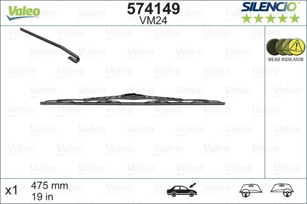 Valeo 574149 - Wiper Blade parts5.com