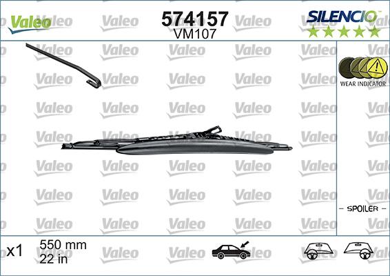 Valeo 574157 - Щетка стеклоочистителя parts5.com