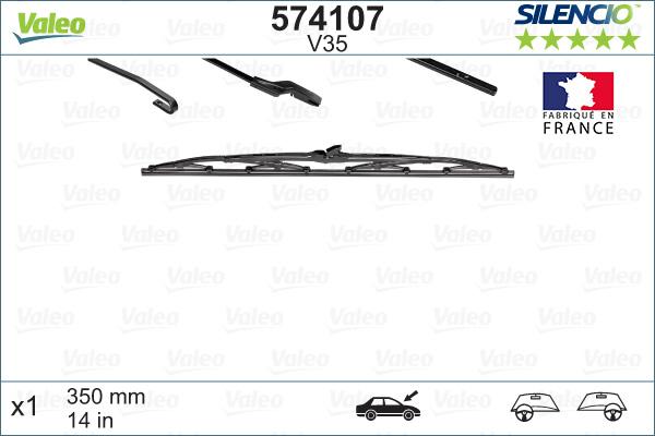 Valeo 574107 - Limpiaparabrisas parts5.com