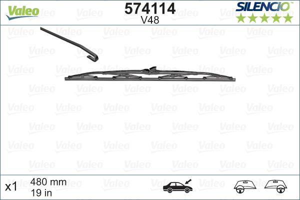 Valeo 574114 - Wiper Blade parts5.com