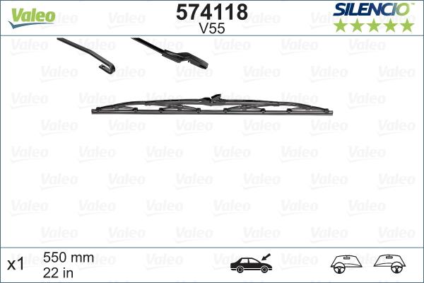 Valeo 574118 - Limpiaparabrisas parts5.com