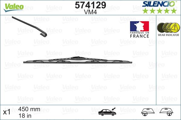 Valeo 574129 - Wiper Blade parts5.com