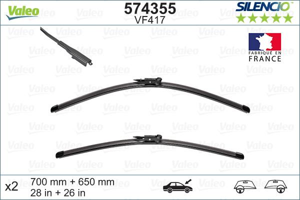 Valeo 574355 - Щетка стеклоочистителя parts5.com