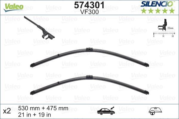 Valeo 574301 - Wiper Blade parts5.com