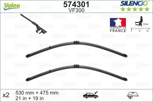 Valeo 574301 - Wiper Blade parts5.com