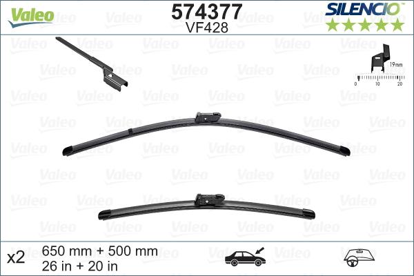 Valeo 574377 - Wiper Blade parts5.com