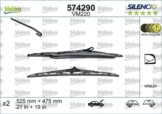 Valeo 574290 - Щетка стеклоочистителя parts5.com