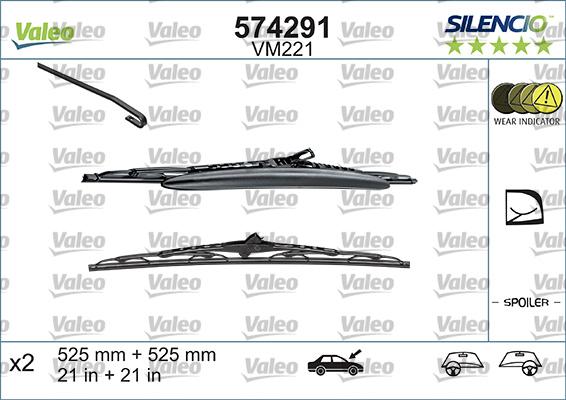 Valeo 574291 - Щетка стеклоочистителя parts5.com