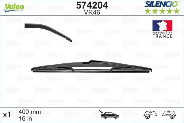 Valeo 574204 - Wiper Blade parts5.com