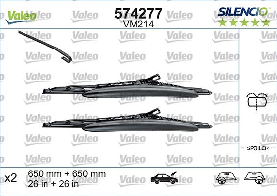 Valeo 574277 - Щетка стеклоочистителя parts5.com