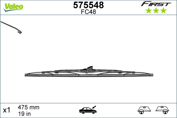 Valeo 575548 - Limpiaparabrisas parts5.com