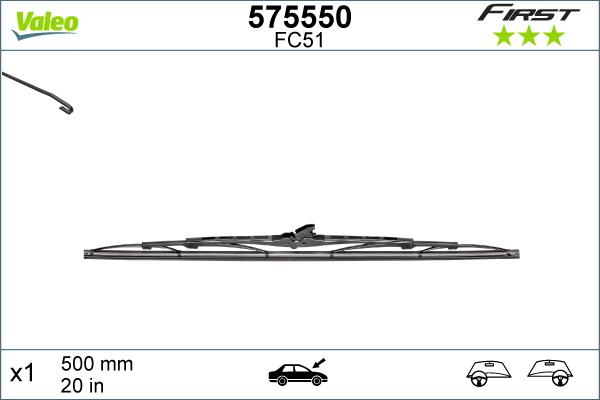 Valeo 575550 - Limpiaparabrisas parts5.com