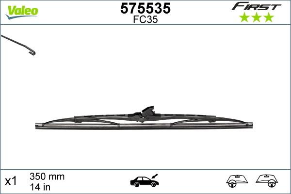 Valeo 575535 - Wiper Blade parts5.com