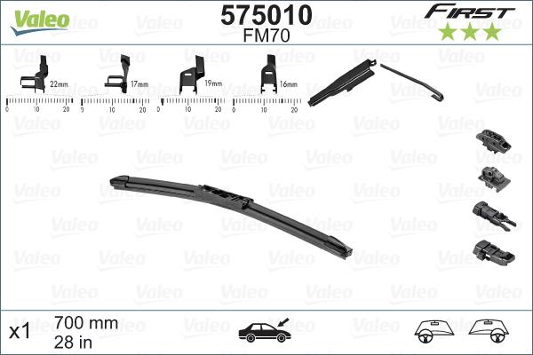 Valeo 575010 - Щетка стеклоочистителя parts5.com