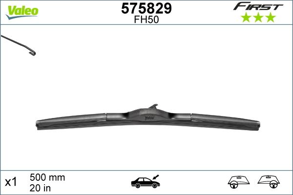 Valeo 575829 - Щетка стеклоочистителя parts5.com