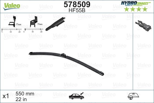 Valeo 578509 - Limpiaparabrisas parts5.com