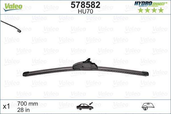 Valeo 578582 - Limpiaparabrisas parts5.com