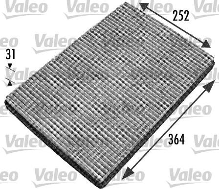 Valeo 698744 - Фильтр воздуха в салоне parts5.com