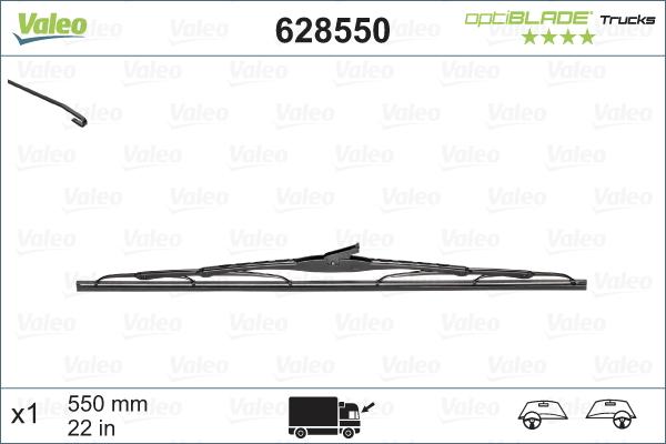 Valeo 628550 - Щетка стеклоочистителя parts5.com