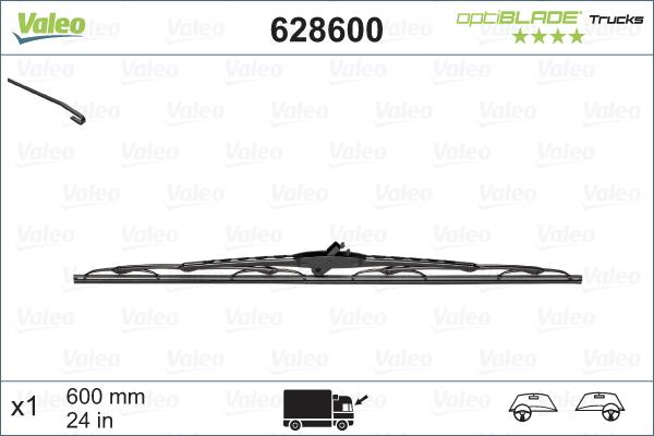 Valeo 628600 - Щетка стеклоочистителя parts5.com