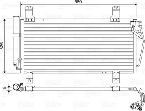 Valeo 814456 - Конденсатор кондиционера parts5.com