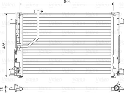 Valeo 814044 - Конденсатор кондиционера parts5.com