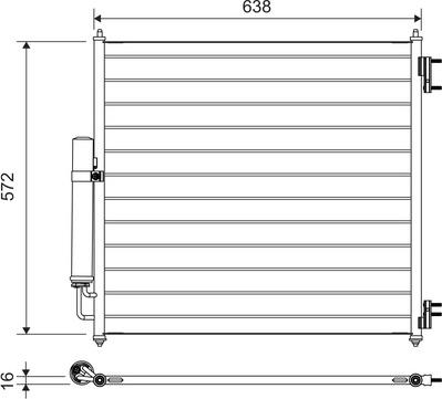 Valeo 814053 - Конденсатор кондиционера parts5.com