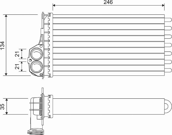 Valeo 811565 - Теплообменник, отопление салона parts5.com