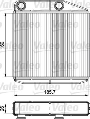 Valeo 811502 - Теплообменник, отопление салона parts5.com